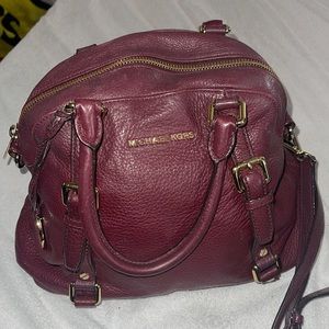 Michael kors burgundy bowling bag strap for crossbody too large size like new